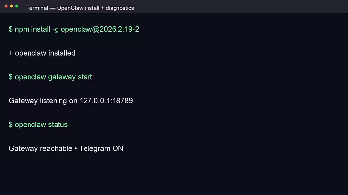 OpenClaw у 2026: повний гайд по встановленню, підключенню Telegram і рішенню помилок